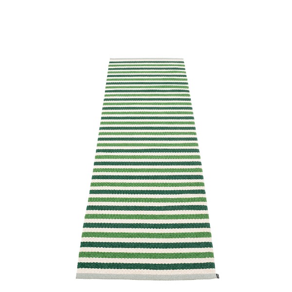 Teo tæppe - dark green/grass green/vanilla