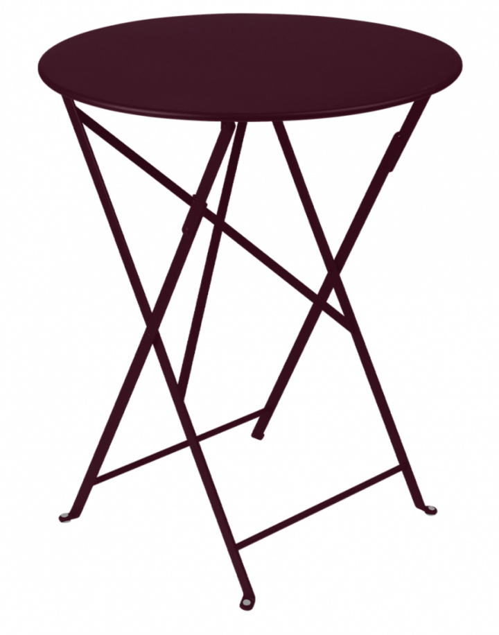 Bistro foldbart bord Ø 60 cm - black cherry i gruppen Udendørs møbler / Materiale / Aluminiummøbler / Cafébord - Aluminiummøbler hos Sommarboden i Höllviken AB (0245B9)