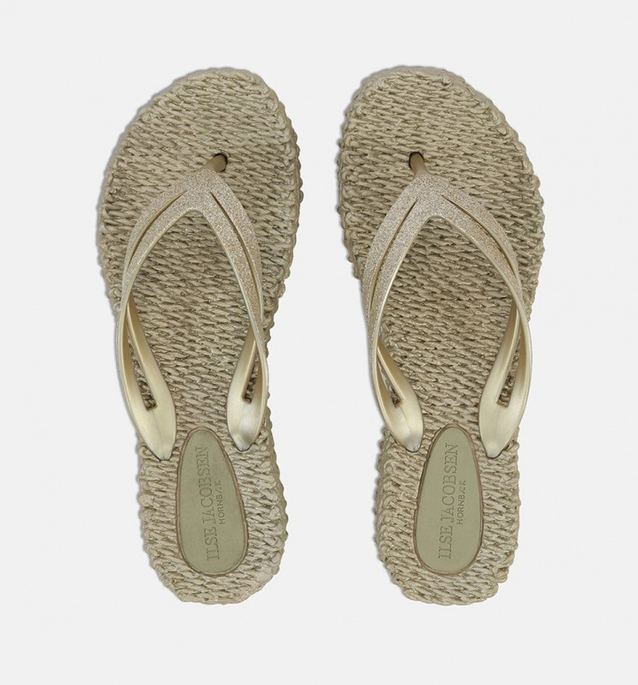 Flip Flops med glimmer - platin i gruppen Badetøj / Andet / Badeværelsestilbehør hos Sommarboden i Höllviken AB (10-CHEERFUL01-780)