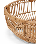 Round Rattan bakke, L - natur