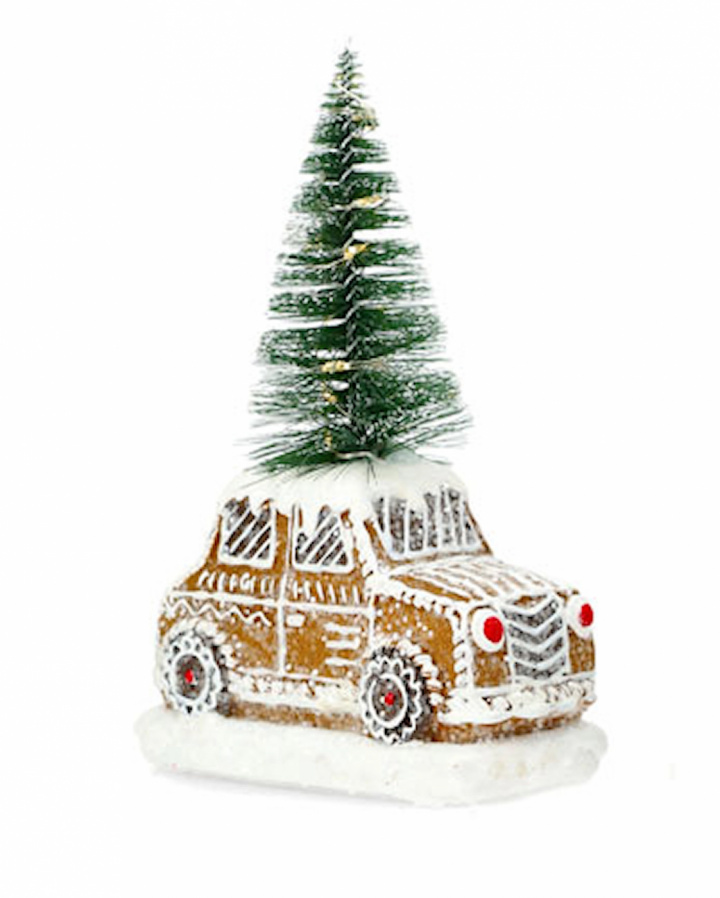 LED-lanterne Peberkagebil - brun i gruppen Juleting / Christmas dekoration hos Sommarboden i Höllviken AB (1004237)