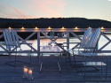 Solstol A3 - hvidlakeret eg/varmgalvaniseret stativ