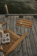 Solstol A3 - ubehandlet teak/varmgalvaniseret stativ