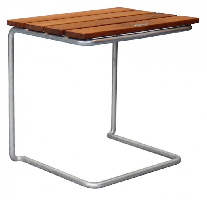 Fodskammel A3 - ubehandlet teak/varmgalvaniseret stativ i gruppen Udendørs møbler / Materiale / Teakmøbler / Andet - Teakmøbler hos Sommarboden i Höllviken AB (101996)