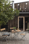 Bryggeristol - ubehandlet teak/varmgalvaniseret stativ