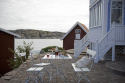 Bryggeristol - hvidlakeret eg/varmgalvaniseret stativ
