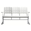 Sofa 6 - Hvid lakeret eg/hot -dip galvaniseret stativ