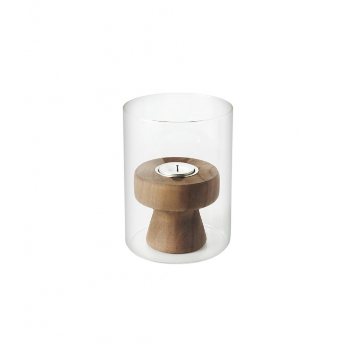 Elvin lyslanterne stor, H16 cm - glas/brun i gruppen Indretning / Dekoration / Lysstager & Fakler hos Sommarboden i Höllviken AB (104665)