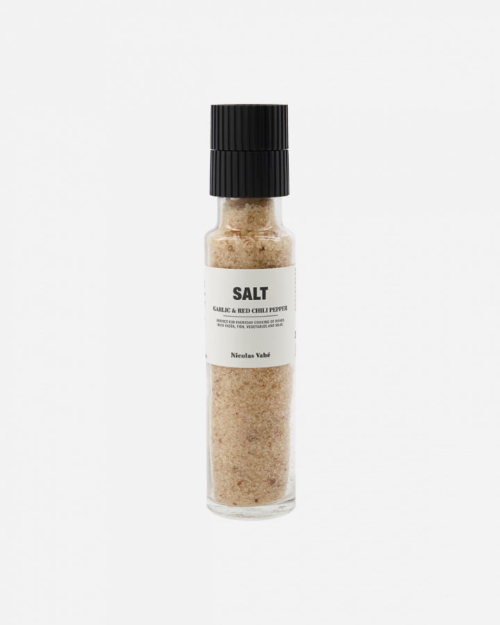 Nicolas Vahé salt 325g - hvidløg & rød chili i gruppen Indretning / Køkken & Dækning / Spiseligt hos Sommarboden i Höllviken AB (104981001-HD)