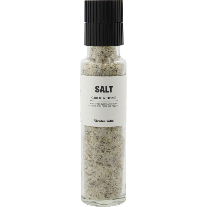 Nicolas Vahé salt 300g - garlic & thyme i gruppen Indretning / Køkken & Dækning / Spiseligt hos Sommarboden i Höllviken AB (104981008-HD)