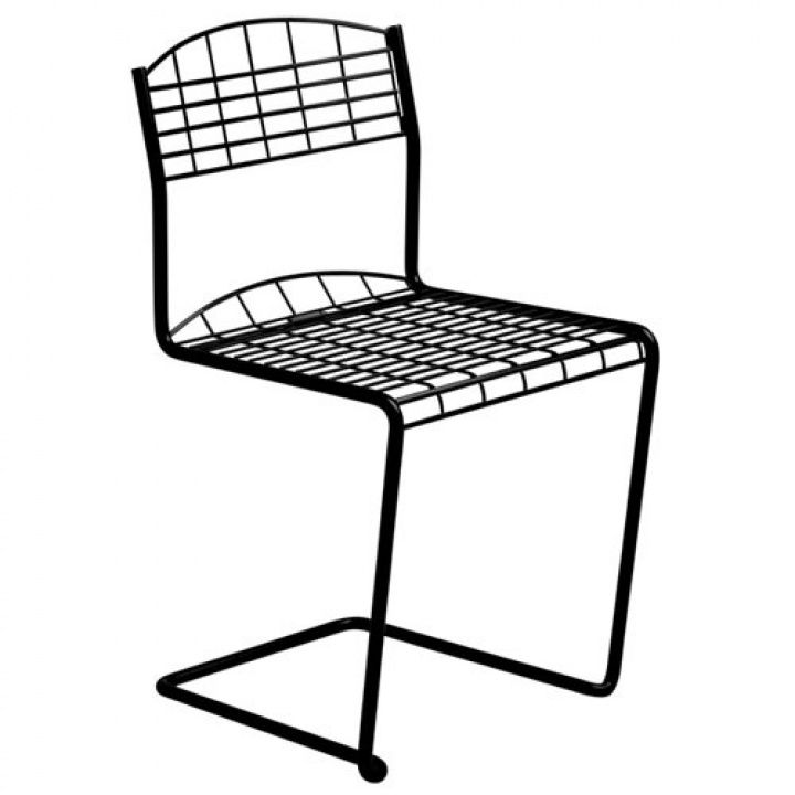High Tech Chair - Sort i gruppen Udendørs møbler / Materiale / Rustfrit stål / Stole - Rustfrit stål hos Sommarboden i Höllviken AB (10606)