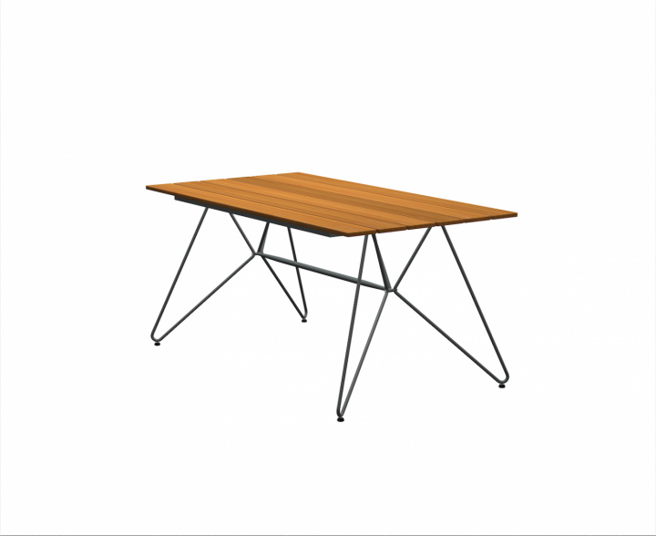 Skitse spisebord 160x88 cm - bambus/grå i gruppen Udendørs møbler / Bord / Spisebord hos Sommarboden i Höllviken AB (10705-0318)