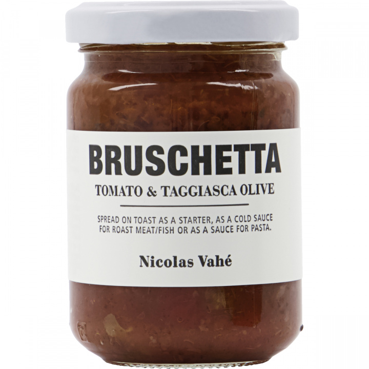 Nicolas Vahé bruschetta 135g - tomato & taggiasca olive i gruppen Indretning / Køkken & Dækning / Spiseligt hos Sommarboden i Höllviken AB (107650010-HD)