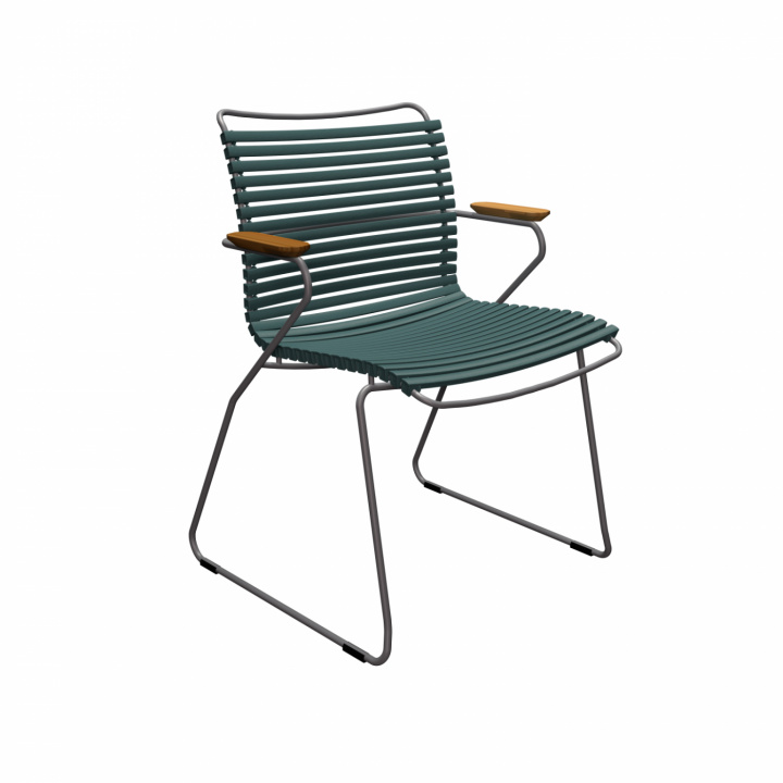 Klik på lænestol - Pine Green/Bambus i gruppen Udendørs møbler / Materiale / Rustfrit stål / Stole - Rustfrit stål hos Sommarboden i Höllviken AB (10801-1118)