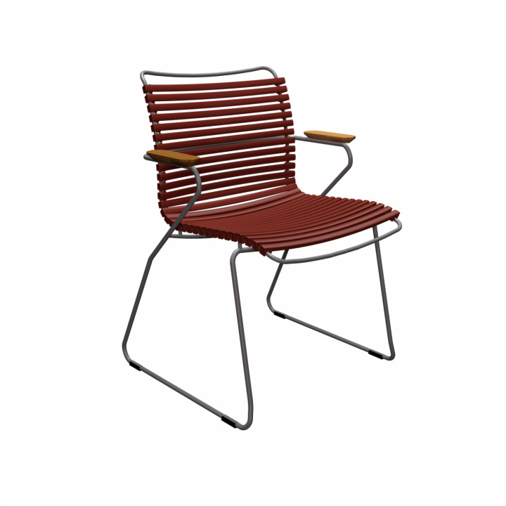 Klik på lænestol - paprika/bambus i gruppen Udendørs møbler / Materiale / Rustfrit stål / Stole - Rustfrit stål hos Sommarboden i Höllviken AB (10801-1918)