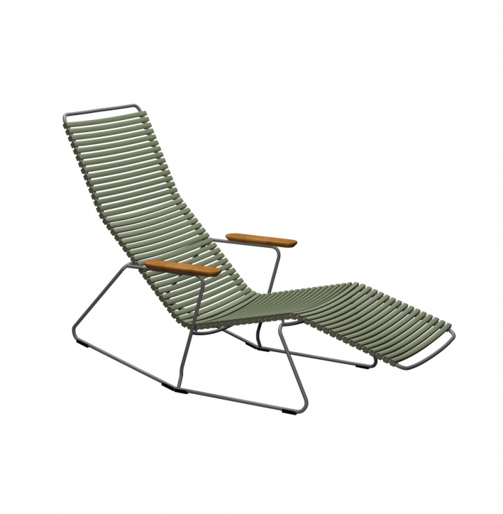 Klik på dækstole - Olivengrøn/bambus i gruppen Udendørs møbler / Loungemøbler / Loungemoduler / Lænestole - Loungemoduler hos Sommarboden i Höllviken AB (10805-7118)