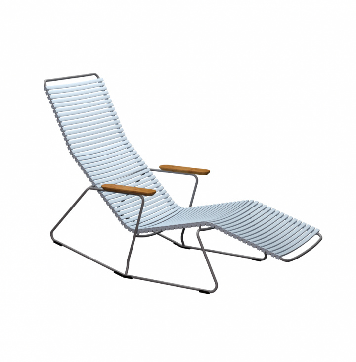 Klik på dækstole - Dusty lyseblå/bambus i gruppen Udendørs møbler / Loungemøbler / Loungemoduler / Lænestole - Loungemoduler hos Sommarboden i Höllviken AB (10805-8018)
