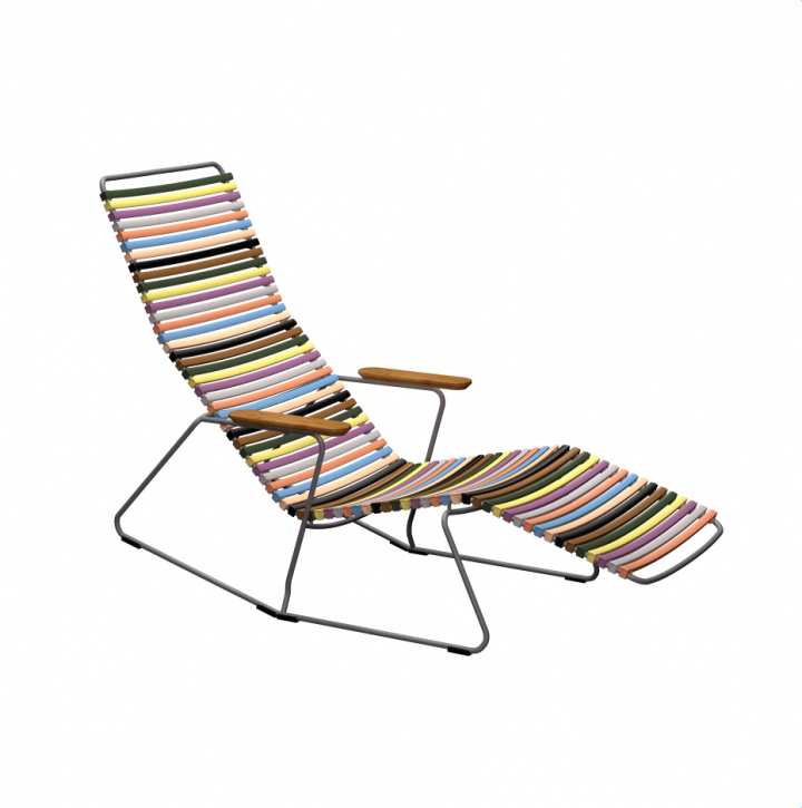 Klik på dækstole - Multifarve 1/bambus i gruppen Udendørs møbler / Loungemøbler / Loungemoduler / Lænestole - Loungemoduler hos Sommarboden i Höllviken AB (10805-8318)