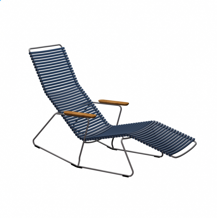 Klik på dækstole - mørkeblå/bambus i gruppen Udendørs møbler / Loungemøbler / Loungemoduler / Lænestole - Loungemoduler hos Sommarboden i Höllviken AB (10805-9118)