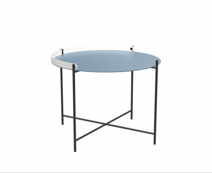 Kant mursten bord ø62 - due blå/hvid i gruppen Udendørs møbler / Bord / Sofabord & Sidebord hos Sommarboden i Höllviken AB (10912-8213)