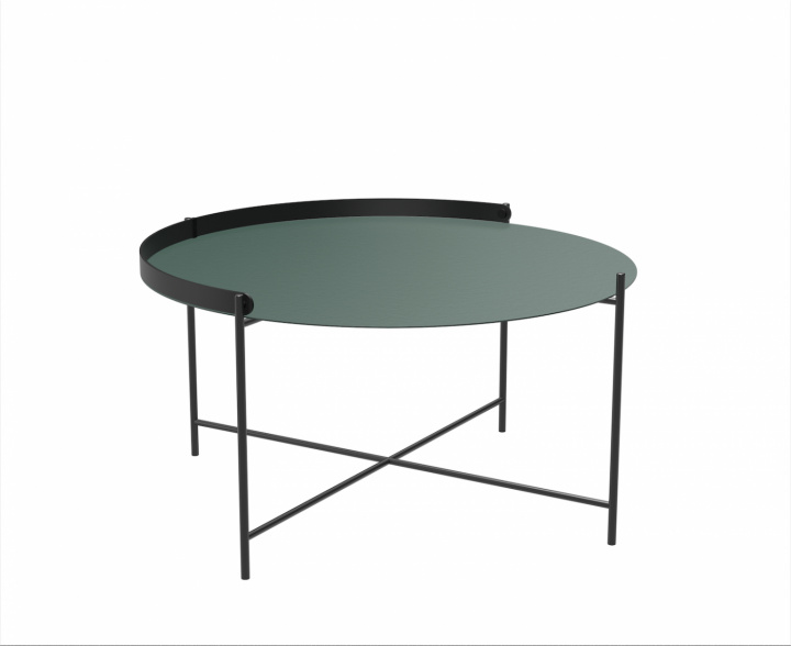 Kant mursten bord ø76 - fyrren grøn/sort i gruppen Udendørs møbler / Bord / Sofabord & Sidebord hos Sommarboden i Höllviken AB (10913-1112)