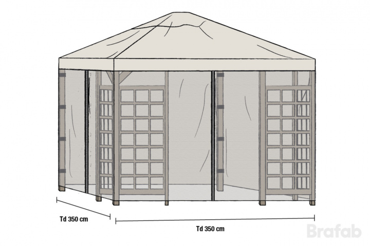 Myggenet til hov 35x35m 1par i gruppen Udendørs møbler / Solbeskyttelse / Paviljonger hos Sommarboden i Höllviken AB (1092)