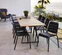 Copenhagen bord udtrækkeligt 160-243x84 H74 cm - lava grey/teak