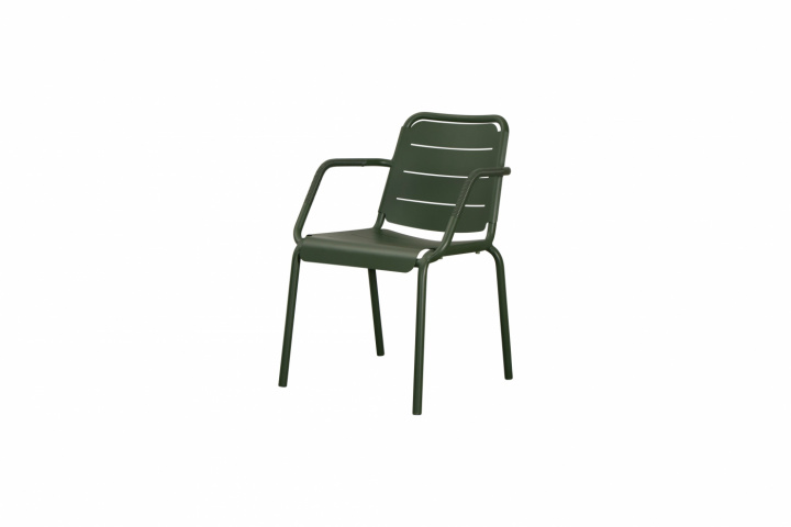 Copenhagen stol m/armstöd stapelbar - dark green i gruppen Udendørs møbler / Materiale / Aluminiummøbler / Stole - Aluminiumsmøbler hos Sommarboden i Höllviken AB (11443ADG)