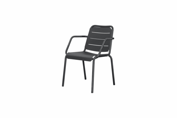 Copenhagen stol m/armstöd stapelbar - lava grey i gruppen Udendørs møbler / Materiale / Aluminiummøbler / Stole - Aluminiumsmøbler hos Sommarboden i Höllviken AB (11443AL)