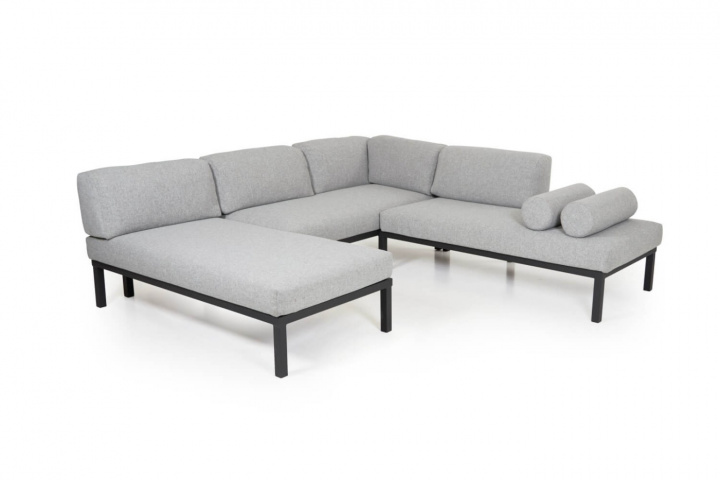 Gonesse Sofa Group - Grå/grå pude i gruppen Udendørs møbler / Loungemøbler / Loungegrupper / Færdige pakker hos Sommarboden i Höllviken AB (1179-7-71)