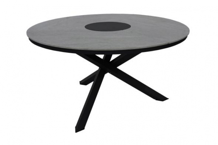 Kenora spisebord Ø 130 H73 cm - sort/antracit i gruppen Udendørs møbler / Bord / Spisebord hos Sommarboden i Höllviken AB (1187-8-7)