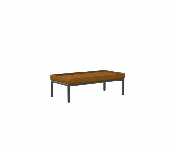 Niveau sidebord - bambus/mørkegrå i gruppen Udendørs møbler / Materiale / Aluminiummøbler / Sofabord & Sidebord - Aluminiummøbler hos Sommarboden i Höllviken AB (12206-0351)