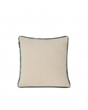Pine Tree Twill Patch Cotton Velvet Pillow Case - Light Beige/Green