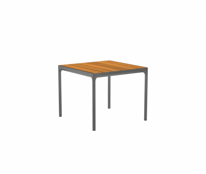 Fire MTA -tabel 90x90 cm - bambus/mørkegrå i gruppen Udendørs møbler / Bord / Spisebord hos Sommarboden i Höllviken AB (12401-0326)