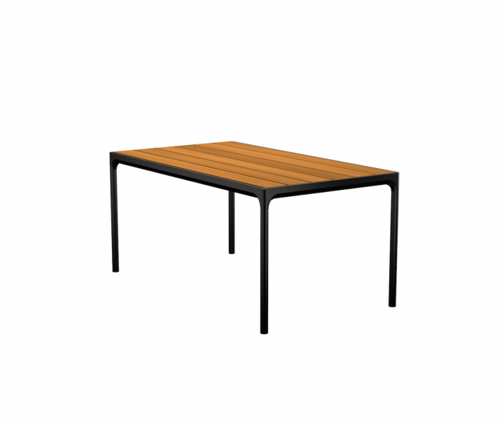 Fire spisebord 160x90 cm - bambus/sort i gruppen Udendørs møbler / Bord / Spisebord hos Sommarboden i Höllviken AB (12402-0324)
