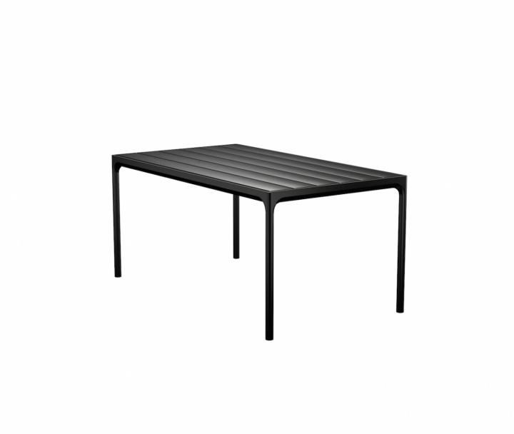 Fire spisebord 160x90 cm - sort/sort i gruppen Udendørs møbler / Materiale / Aluminiummøbler / Spisebord - Aluminiummøbler hos Sommarboden i Höllviken AB (12402-2424)