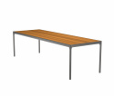 Fire spisebord 270x90 cm - bambus/mørkegrå