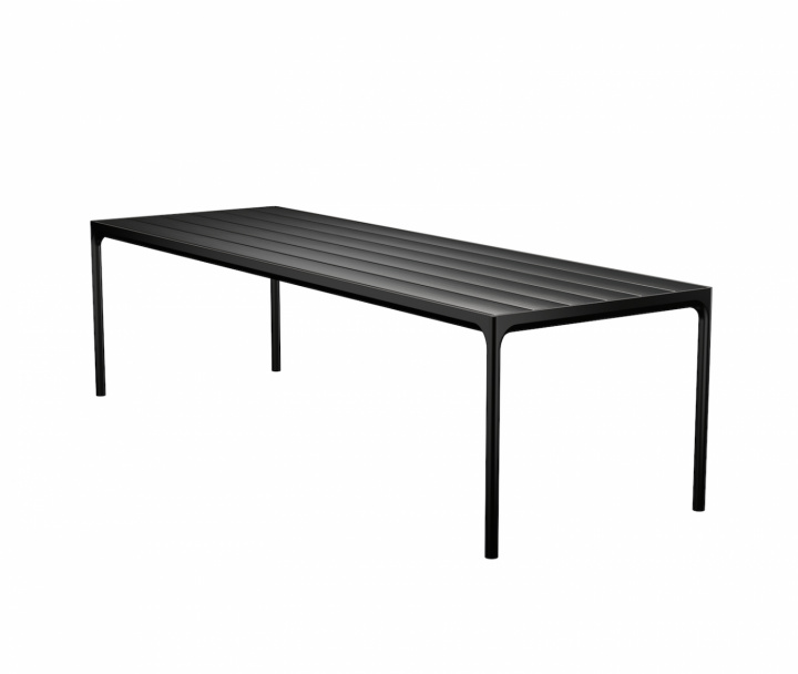 Fire spisebord 270x90 cm - sort/sort i gruppen Udendørs møbler / Materiale / Aluminiummøbler / Spisebord - Aluminiummøbler hos Sommarboden i Höllviken AB (12404-2424)