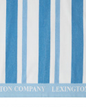 Stribet badehåndklæde 100x180 cm - blå/hvid