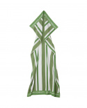 Stribet badehåndklæde 100x180 cm - grøn/hvid