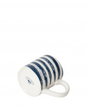 Diagonal Stripes krus - marineblå/hvid