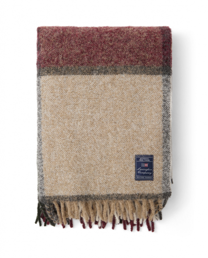 Mohairplaid ternet - red/beige/green/white i gruppen Indretning / Tekstiler / Puder og tæpper hos Sommarboden i Höllviken AB (12444003-4403)