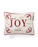 Joy dekorativ pude - white/red/beige