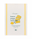 Lemon Poppy viskestykke - hvid/gul