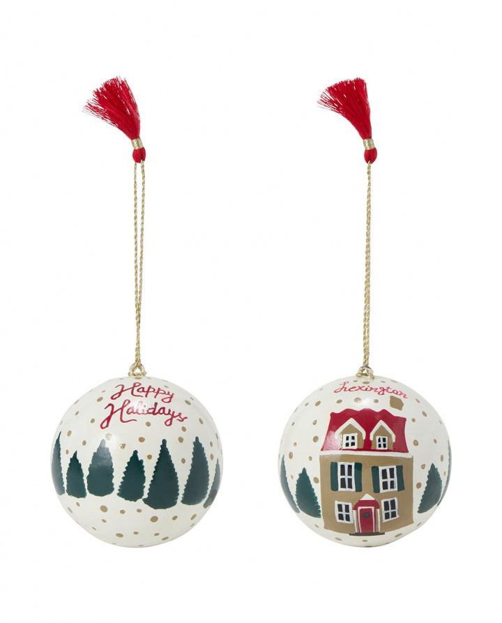 Julekugler i papmaché, 2-pak - hvid/multifarvet i gruppen Juleting / Christmas dekoration / Alt til juletræet hos Sommarboden i Höllviken AB (12548010-1500)