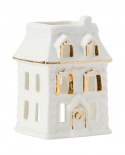 House stentøjslysholder - hvid/guld