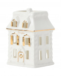 House stentøjslysholder - hvid/guld