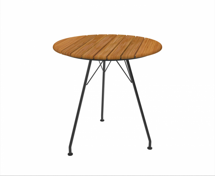 Omgå café tabel Ø74 - bambus/sort i gruppen Udendørs møbler / Bord / Cafébord hos Sommarboden i Höllviken AB (12831-0312)