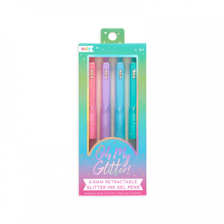 Oh My Glitter gelpen, 4-pack - glitter i gruppen Legetøj / Puslespil og kreativitet hos Sommarboden i Höllviken AB (132-130)