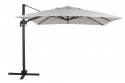 Linz\'s gratis -bakende parasol 2,5x2,5 m - hvid/grå